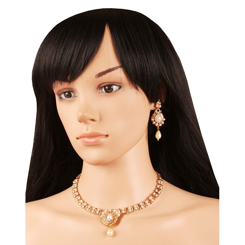 Touchstone - Juego de collar de joyería tradicional de Bollywood