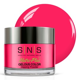SNS Nail Dip Powder, Color Dipping Powder - Atomic Strawberry (Pink), CS181 - Long-Lasting Nail Color Lasts 14 Days - Low-Odor & No UV Lamp Needed - 1 oz.