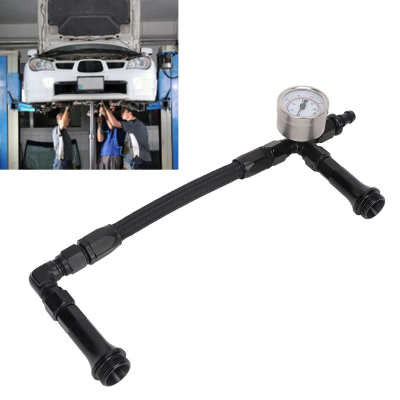Fuel Line with Pressure Gauge Dual Feed Smooth Fuel Flow