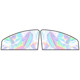 Shakas 2 PCS Car Window Sun Shades, Magnetic Privacy Side Sunshades, 100% Light Block for Car, Foldable Accessories, Camping, Napping, Sleeping, Breastfeeding, Women Men Kids Baby (Multicolored)