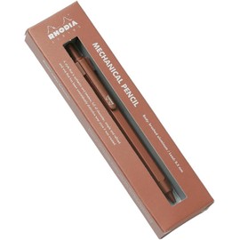 Rhodia Mechanical Pencil, Script, 0.02 inches (0.5 mm), Hexagonal Shank, Aluminum Body, Hairline Processing, Mechanical Pencil, Maroon Brown, RHODIA No. 11 with Block Rodia cf9347jjjset