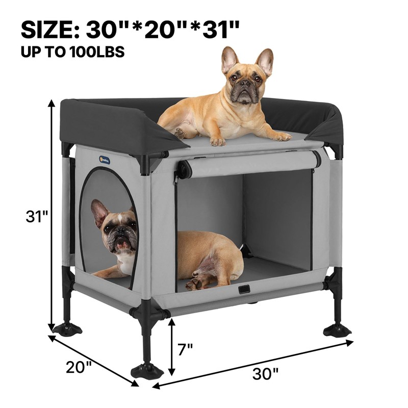 Veehoo Dog Bunk Bed, Dog Beds Attachment to Human Bed,