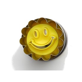 Neustanlo® Mini Linzer Cookie Cutter with Ejector 3.6 cm Diameter Laughing Face