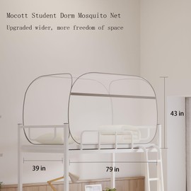 Mocott Pop-Up Dorm Mosquito Net Tent Wide Roof,Portable Folding
