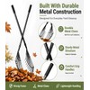 CyDuan Leaf Grabber Rake, Long Handle Leaf Picker Upper for