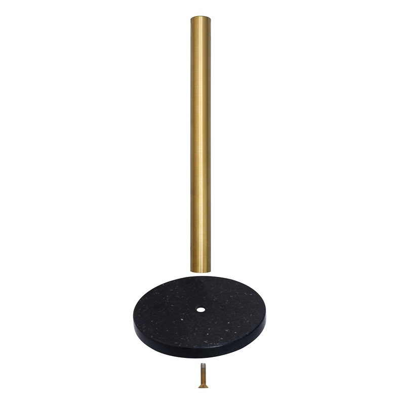 LUTAVOY Marble Paper Towel Holders Copper Plated Standing Kitchen Paper