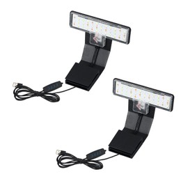 GERUI Aquarium LED Lighting, with On/Off Dimming Function, Ultra Thin Clip-on Aquarium Lamp, Nano Aquarium Lighting for Aquatic Plants and Fish (Three Segments Light: White, Red and Blue) (2)