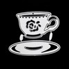 Tea Cup & Saucer Metal Cutting Dies, Stencil, Card Making,