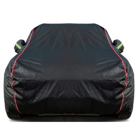 QUYDDC Breathable New Material, Waterproof Car Cover, Locks and Zipper Doors, Sunscreen Waterproof UV Prevention Snowproof Wind and Windproof,Suitable for Indoor Outdoor,for Sedan (188" to 198") B3