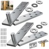SKMYL Door Pivot Hinges,Invisible Hinge System with Ball Catch Hardware