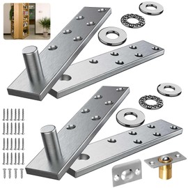 SKMYL Door Pivot Hinges,Invisible Hinge System with Ball Catch Hardware for Max 300 Lb Heavy Duty Wood Doors & Hidden and Secret Bookcase, Murphy Bookshelf (Side Mount 300 lbs 1 Set)