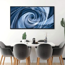 YDYSUNE Abstract art painting blue pictures wall decor white background modern artwork decoration living room bedroom kitchen 24x48inches