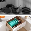 MUDEELA Expandable Pots and Pans Organizer Rack under Cabinet, Pots