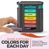 Weekly Pill Organizer, 1 Dispenser, 7 Stackable Compartments Four Times-a-Day