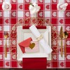 DII Valentine's Day Tablecloth Check Collection, Tablecloth, 52x52, Checkered Hearts