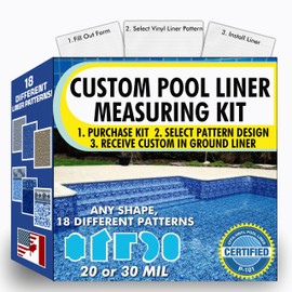 Freetime Fun Custom Pool Liner for Inground Pool. Oval, Grecian, Lazy L, Rectangle, True L, Premium Pool Liner. Swimming Pool Liner Measuring Kit - Fill Out Form | Place Order | Install Liner