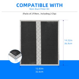 HPF30 Type XC Charcoal Filter Kit for Broan Ductless Range Hood Dual Filter Replacement Models S97020466 (2-Pack)