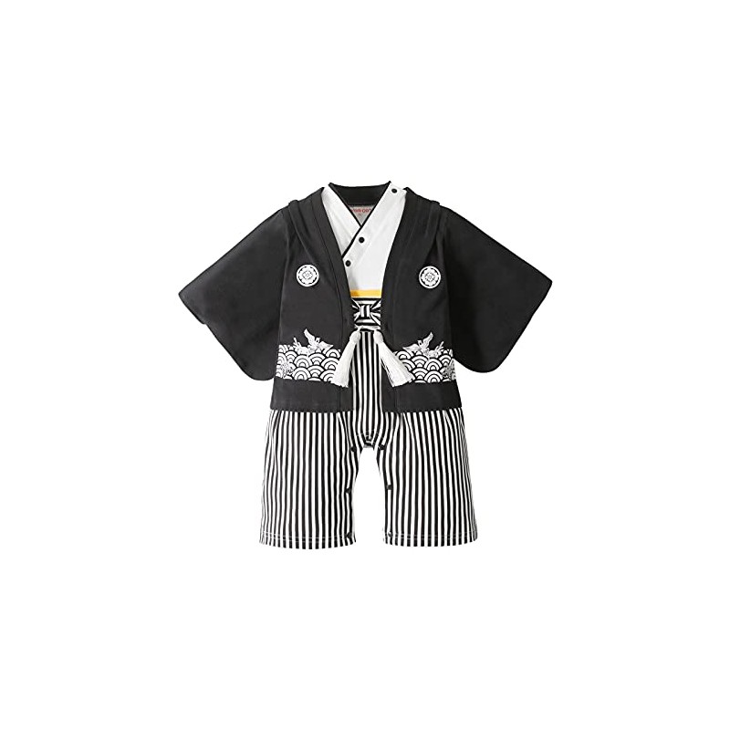 SZCQ Baby Boy Kimono Romper Suit Japanese Costumes Infant Cotton