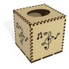 Square 'Music Notes' Wooden Tissue Box Cover (TB00042563)