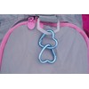 munkees, Mini Heart Carabiner Keyring (2 x Blue)