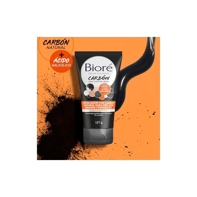 Bioré Exfoliador Carbon Natural, 127 g