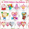 BFSYRR Mothers Day Balloons, 12 PCS Heart Shaped Bouquet Balloons,