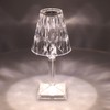 LED Crystal Table Light USB Charging Transparent Prism Dimmable Desk