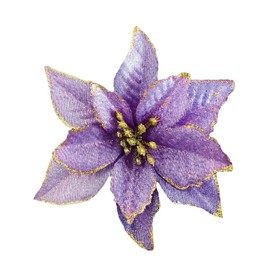 Adornos para árbol de Navidad de Pascua con purpurina, paquete de 12 unidades (morado)