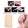 Tbestmax 100 Pcs Orange Sticks for Nails Double Sided Multi