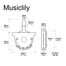 Musiclily Pro 4-Way Pickup Selector Switch Blade Switch for Import Fender Tele Style Electric Guitar
