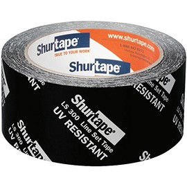Shurtape LS 300 HVAC Line Set de cinta adhesiva, 55 m de largo x 48 mm de ancho, color negro (paquete de 1)