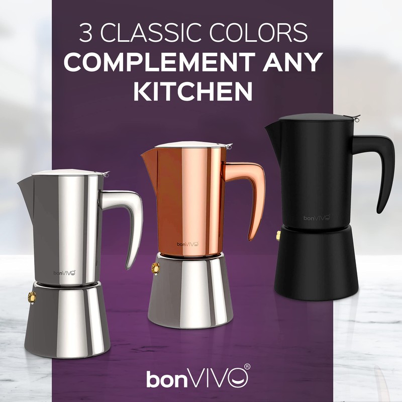 BonVivo Intenca Stainless Steel Espresso Maker