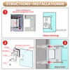 Alise Glass Shower Door Hinges, 90 Degree Hinges for Bathroom