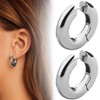 ZUWIJEQ Set of 2 Hoop Earrings, Hypoallergenic Small Hoop Earrings,