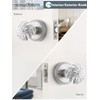 SORWDUERM 1 Pack Crystal Door Knobs Nickel Door Knob Brushed