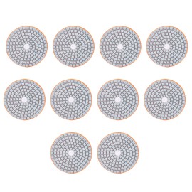 CHEOTIME Pack of 10 Diamond Polishing Pads, 3 Inch Wet/Dry Polishing Discs Kit 300 Grit Pads Plus One Backer Pad for Granite Concrete Marble Polishing