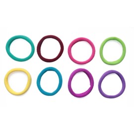 Ruwado 50 Pcs Nylon Hair Bands Multi Color Seamless Elastic Ponytail Holder No Crease Soft Hair Scrunchies Accessories for Women Girls Thick Long Thin Hair Workout Sports Outdoor Activities (Colorful)