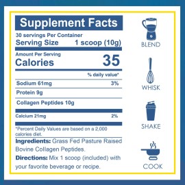 Zammex Collagen Peptides Powder Type I & III Hydrolyzed Protein Unflavored Supplement