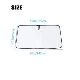 ZMD Windshield Sun Shade for SUV, 55.9 x 31.5 in Front Window Sun Visor Protector Foldable Sunshade Blocks UV Rays Keeps Interior Cool, Automotive Sun Screen, Visor and Summer Vehicle Accessories