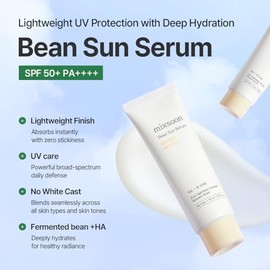 Bean Sun Serum – FPS 50+ PA++++, Protector Solar sin rastro blanco, 50 ml