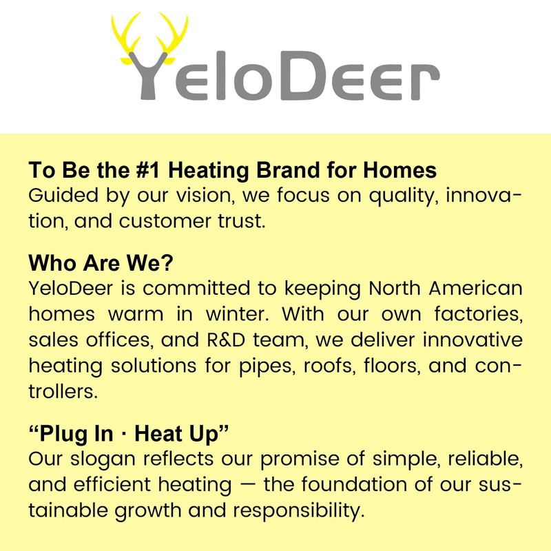 YeloDeer Dual Voltage (110V-265V) 4-Wire Manual Electric Baseboard Heater Thermostat