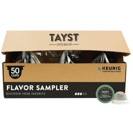 Tayst Coffee Pods, Vanilla Cream and Happy Hazelnut Medium Roast, K Cups Compatible with Keurig Coffee Maker, Sustainable Single Serve, Pack of 50