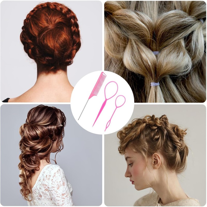 3pcs Hair Styling Accessories, Hair Tools, Hair Loop Pull Through