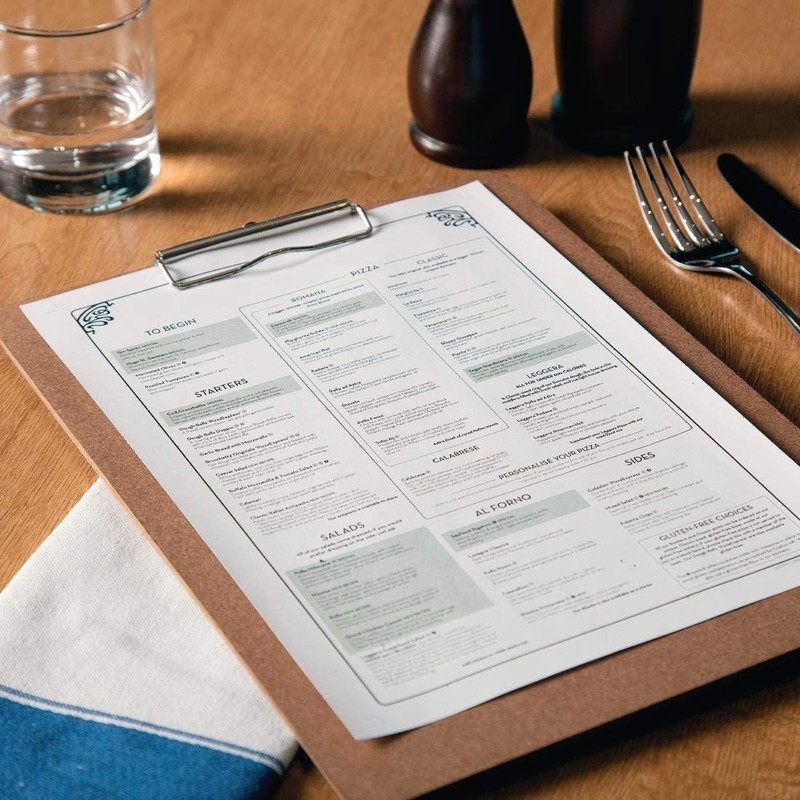 Olympia Menu Clipboard A4, Brown, Menu Presentation Clip Board, MDF,
