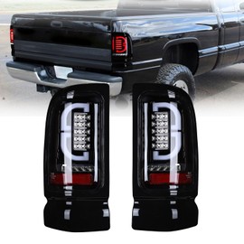 Nixon Offroad LED Tail Lights for 1994-2001 Dodge Ram 1500 2500 3500 (Including for 2002 Dodge Ram 2500/3500, for 1995-2002 Dodge Ram 4000) Full LED Rear Lamps Assembly with Running Lights, Clear Lens