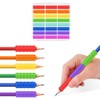 Silicone Textured Pencil Grips, Sensory Fidget Toys for Autism Kids,