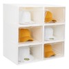 SCAVATA 6 Pack Hat Organizer Box, Stackable Clear Baseball Caps