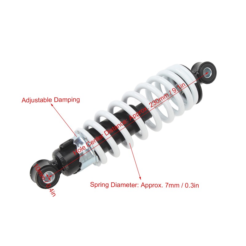 Shock Absorber 230mm Hole Distance Adjustable Damping Suspension Spring Shock