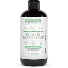 Birdman MCT Oil Acido Caprílico C8 100% Natural Puro De Coco, Keto y Paleo Friendly, Boost De Energia y Concentracion, Ideal en Cafe y Ensaladas, Sin Sabor | 18 Porciones | 270ml
