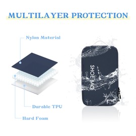 CANBOX Travel Shoe Bag, Travel Essentials Shoe Storage Organizer with Waterproof Lining and Zipper Closure, Portable Boot Bag for Sports with Handle, Unisex